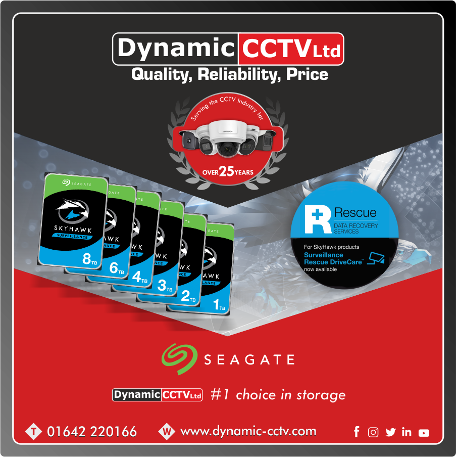 Dynamic CCTVs chosen storage for solutions - Seagate SkyHawk